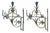 Pair of French Hand-Forged Wrought Iron Wall Brackets, 17th-18th Century For Sale