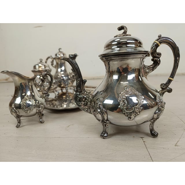 Louis XV Silver-Plated Tea and Coffee Service, Set of 5 For Sale - Image 5 of 18