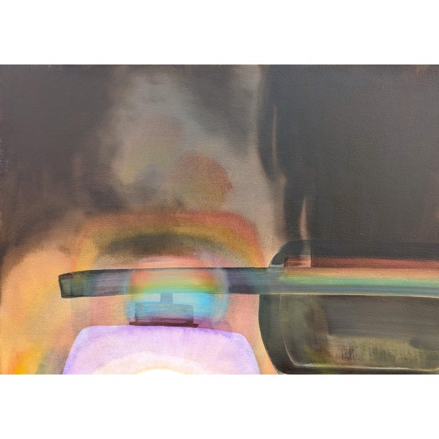 Tommy Taylor "Friend's House" Contemporary Jewel Toned Abstract Close Up of Car Lights, 2023 For Sale - Image 4 of 10