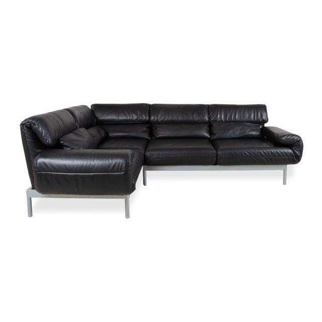 Plura Corner Sofa in Black Leather with Manual Function by Rolf Benz For Sale - Image 15 of 18