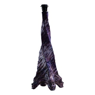 Violet Ceramic Table Lamp, France, Mid-20th Century For Sale