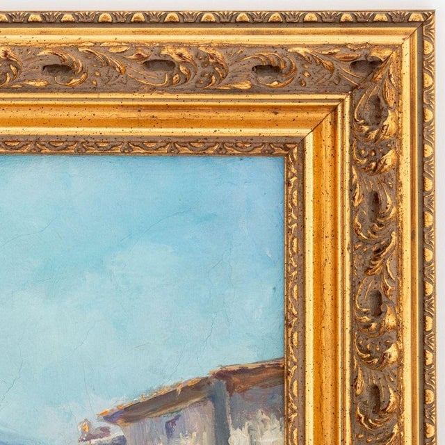 Early 20th Century Lucien Gilbert Darpy Old Bridge at Sospel Oil For Sale - Image 5 of 6