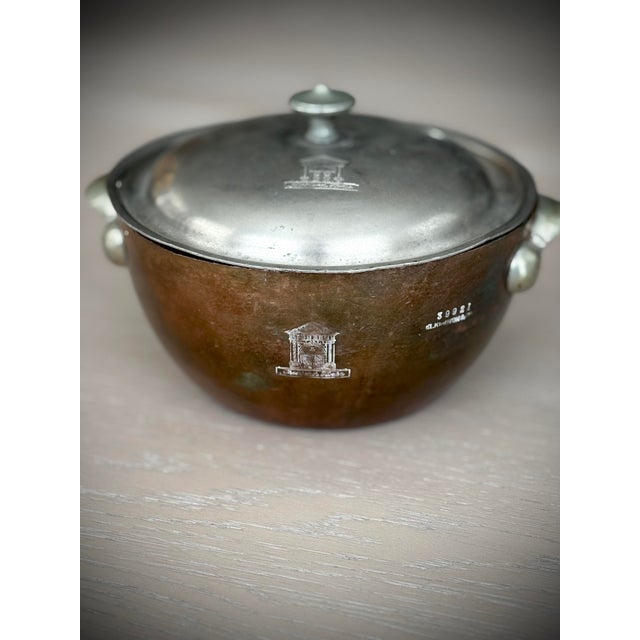 Copper Antique Copper Tureen-Pot Grosvenor House Hotel Rare Crested For Sale - Image 8 of 12
