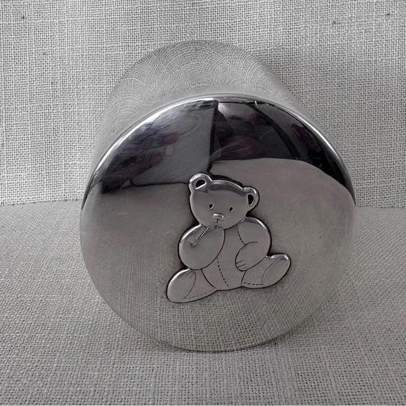 Christofle Christofle Charlie Bear Silver Plated Piggy Bank Collectible Rare Heirloom For Sale - Image 4 of 9