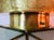 Vintage Art Deco Style Milk Glass & Brass Chandelier For Sale - Image 4 of 11