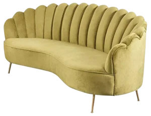 Spanish Three-Seater Sofa in Green Velvet by Spanish Manufactory