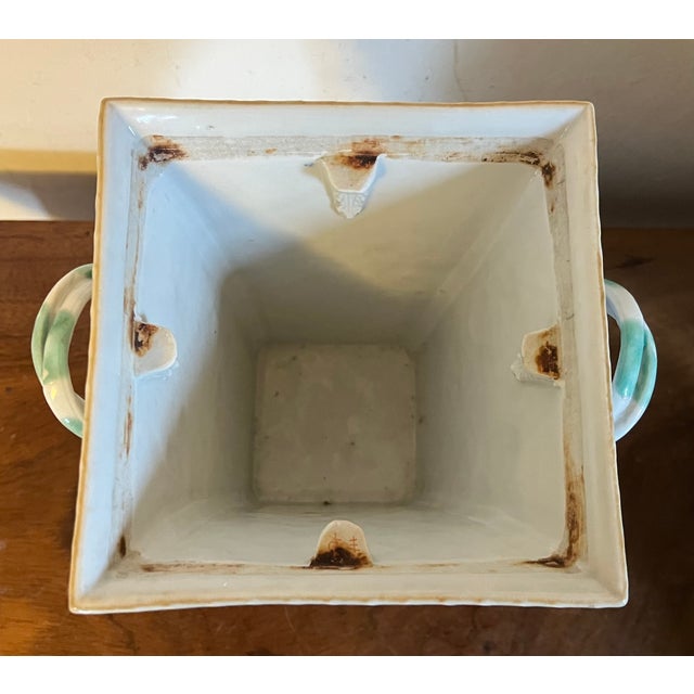 Antique 18th Century Chinese Export Porcelain Bulb Pot or Cachepot Vase in Famille Rose Glaze Circa 1790 For Sale - Image 13 of 13