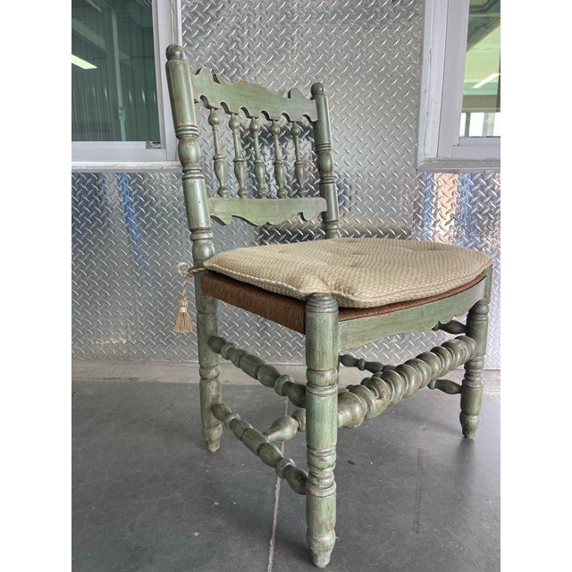 Wood Charles Pollock for William Switzer English Spindle Back Dining Chairs | Set of 4 For Sale - Image 7 of 10