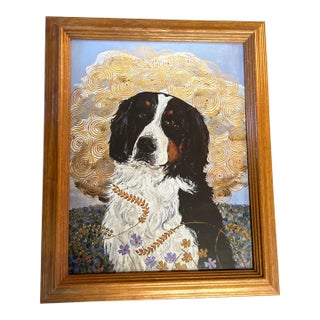 Contemporary Bernese Mountain Dog Print by Judy Henn For Sale