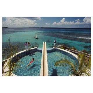Slim Aarons, Holiday in Mustique, Estate Stamped Photographic Print, 1989 / 2020s For Sale