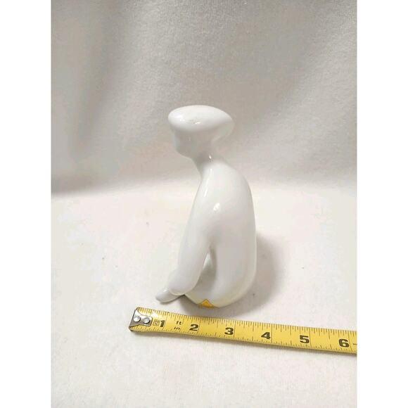 Royal Dux Czeckoslovakian Nude Woman Figurine 7" White Porcelain MCM Art Deco For Sale - Image 14 of 18