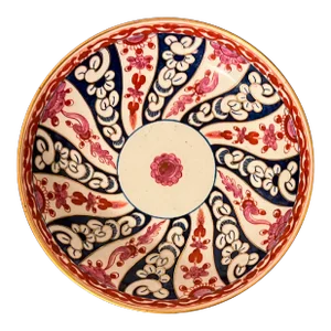 Antique 18th Century Worcester Porcelain Dish in the Queen Charlotte Pattern