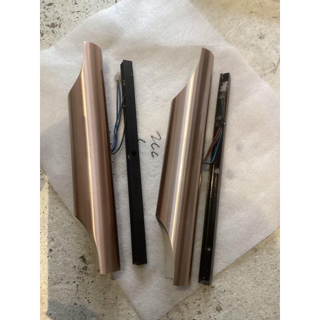 Fuga Wall Sconces in Copper by Maija Liisa Komulainen for Raak, 1950s, Set of 2 For Sale - Image 4 of 5
