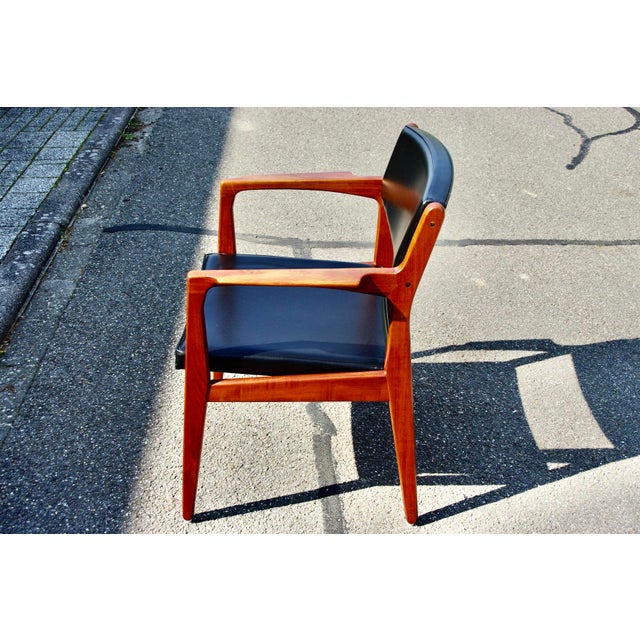 Large Erika Office Chair in Teak by Erik Buck, Denmark, 1960 For Sale - Image 9 of 11
