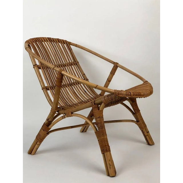 Mid-Century Italian Bamboo Garden Coffee Table & Chairs, 1960s, Set of 3 For Sale - Image 9 of 18