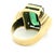 1970s Emerald Cut Green Tourmaline and Diamond 18k Gold Statement Ring, Size 7.5 For Sale - Image 13 of 15
