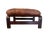 Late 20th Century Vintage Norwegian Leather Ottoman | Scandinavian Mid-Century Modern Bentwood & Sling Footstool | Ingmar Relling Style For Sale - Image 5 of 16