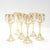 A fine set of 6 antique Art Nouveau white wine stems. In the Moser style. Likely German or Bohemian. Each with a round,...