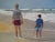 Very sweet moment capturing boy and Grandfather walking on the beach. Great movement and color. Nicely detailed.