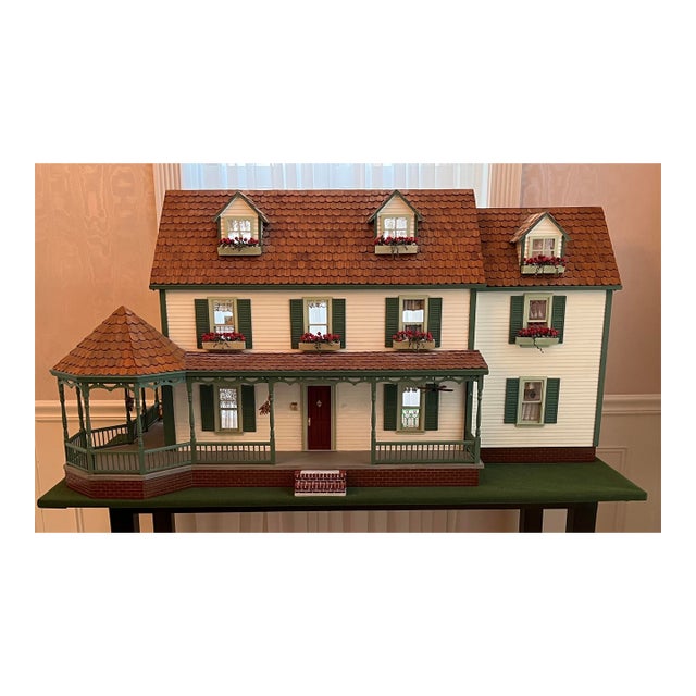 Vintage Handcrafted Artisan Dollhouse For Sale