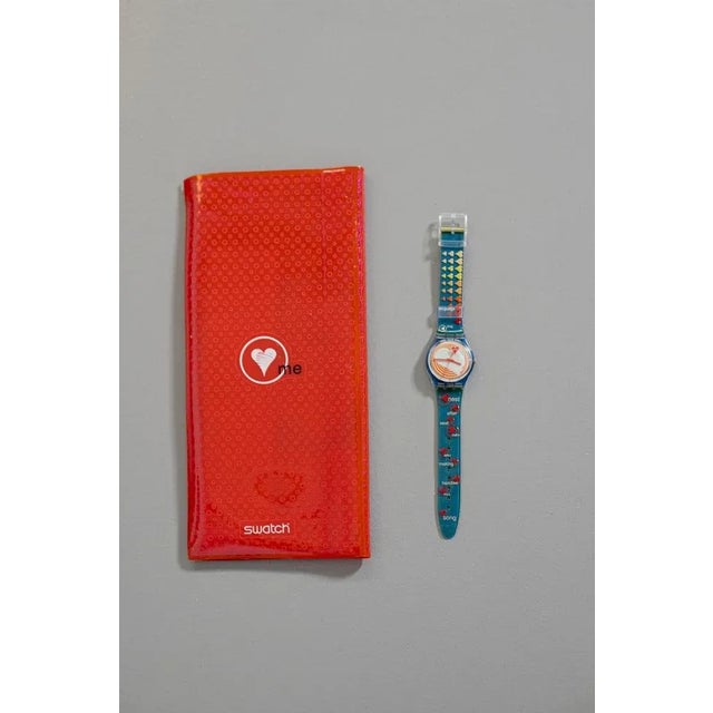 Red Vintage Swatch Valentines Day Special 2000 Heartbeat Gn187 For Sale - Image 8 of 12