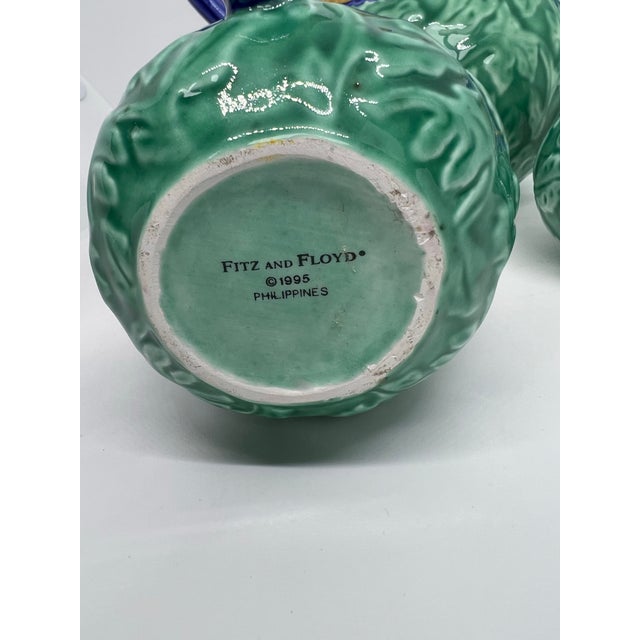 Traditional Vintage Fitz and Floyd Majolica Tea Set For Sale - Image 3 of 3