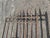 Metal Art Nouveau Wrought Iron Gate For Sale - Image 7 of 9