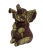 Ceramic Dark Red Baby Elephant Figurine For Sale - Image 5 of 6
