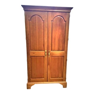 Early 21st Century Stickley 2 Door Solid Cherry Armoire For Sale