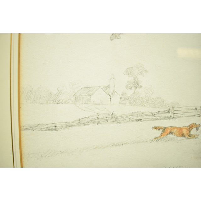 Mid 19th Century "Two Huntsmen Quail Shooting in a Field" Drawing by Henry Alken For Sale - Image 9 of 11