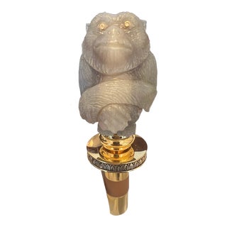 Faberge Vintage Chimpanzee Adjustable Wine Stopper. Made in Germany. Signed For Sale