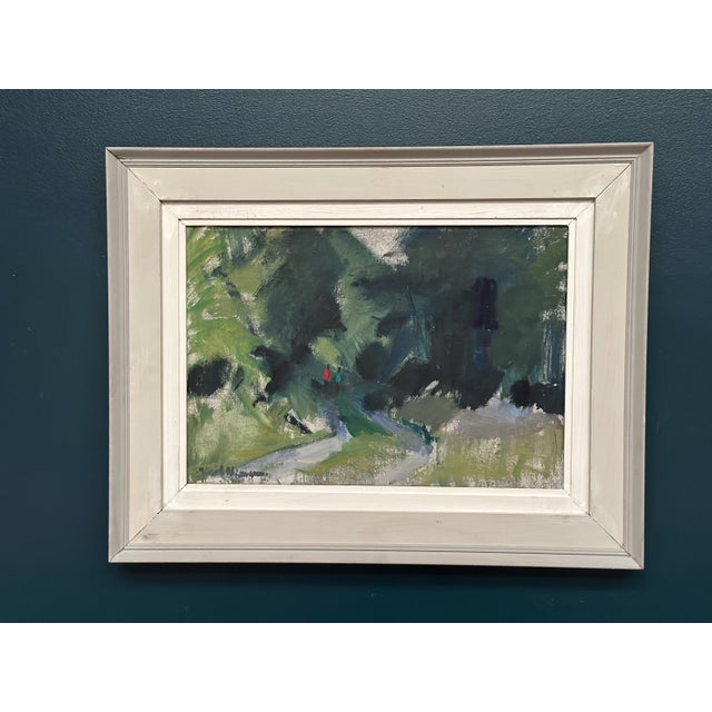 Karl Niemann, Figures on Winding Path, 1950s, Oil Painting on Canvas, Framed For Sale - Image 12 of 18