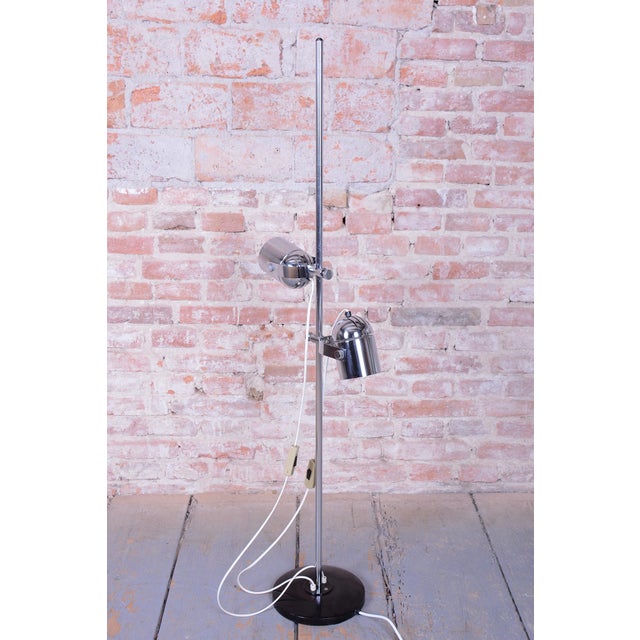 Metal Mid-Century Modern Floor Lamp in Chrome by J. Indra for Combi Lux, Czech, 1960s For Sale - Image 7 of 13