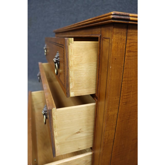 Councill Tiger Maple Chest For Sale - Image 9 of 12