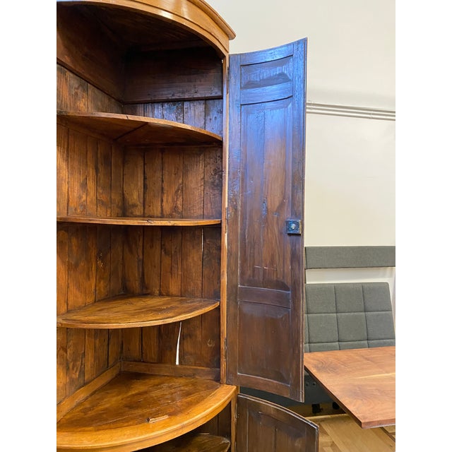 Early 20th Century Two Piece Wood Corner Cabinet Chairish