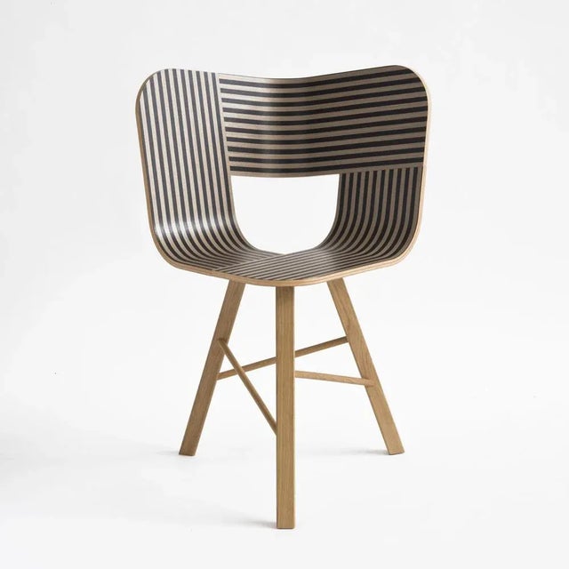 Tria Chair with Striped Seat by Colé Italia For Sale - Image 6 of 13