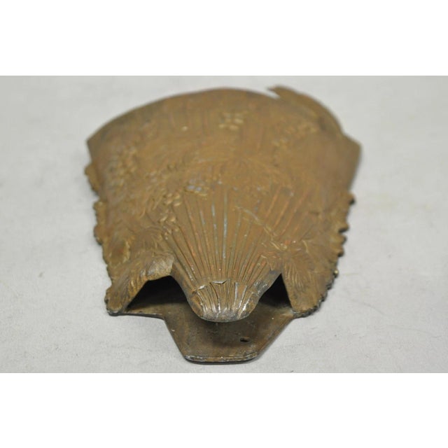 Antique French Art Nouveau Cast Metal Figural Umbrella Form Wall Pocket For Sale - Image 11 of 16