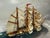Vintage Handmade Nautical Wood Sail Ship Boat in Glass Bottle Model Sculpture For Sale - Image 12 of 14