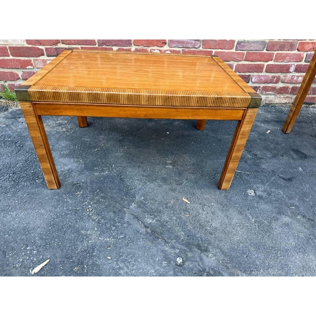 Campaign Pair of Vintage Campaign-Style Accent Tables From the Drexel Accolade Collection For Sale - Image 3 of 16