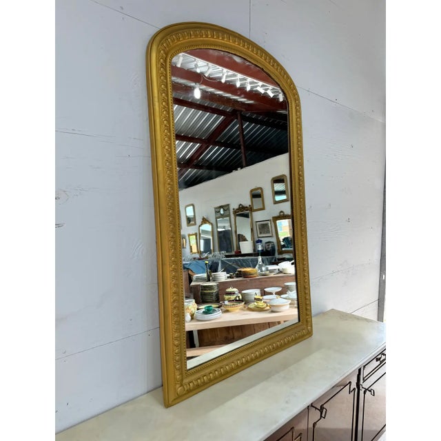 19th Century Large French Louis Phillipe Carved and Giltwood Mirror For Sale - Image 6 of 12