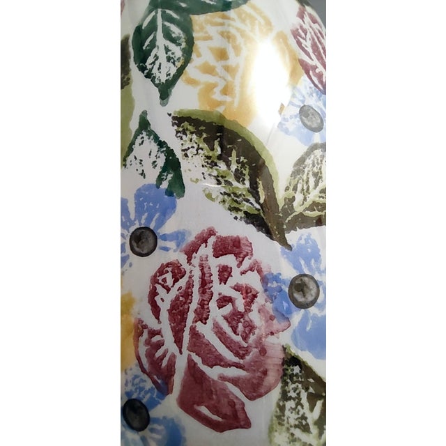 Vintage Painted Porcelain Flower Vase from Bassano, 1960s For Sale - Image 6 of 11