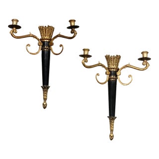 1940s Mid Century Hollywood Regency Sconces - a Pair For Sale
