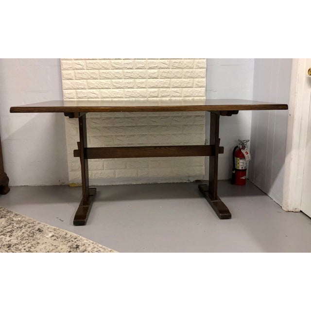 20th Century Traditional L.Hitchcock Trestle Table Chairish