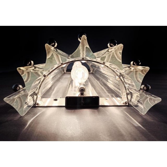 Vintage Murano Wall Sconce Iridescent Triedri Glass, Murano, 1890s, Set of 2 For Sale - Image 14 of 16