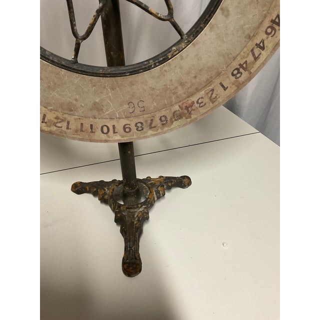 Decorative Gaming Wheel on Iron Base For Sale - Image 4 of 6