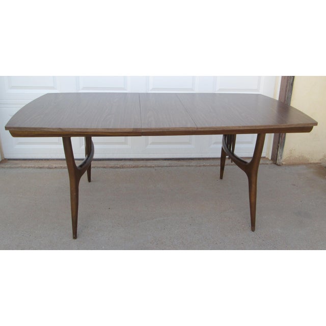 Mid Century Modern Holman Furniture Manufacturing Co Walnut Dining Table For Sale - Image 10 of 18