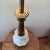 Metal Vintage Stiffel Solid Brass & Bronze Ceramic Porcelain Lamp With Base For Sale - Image 7 of 13