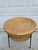 1960s 60s Round Wicker Rattan Side Table Brass Ball Feet For Sale - Image 5 of 14