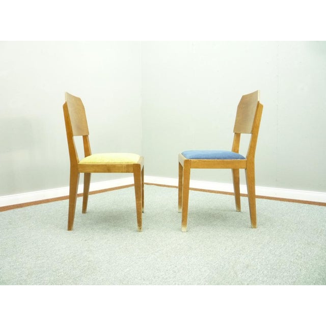 1920s Set of Anthroposophical Dining Chairs in Walnut by Felix Kayser for Schiller Möbel, 1920s For Sale - Image 5 of 12