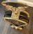 Hollywood Regency Hollywood Regency Firescreen W/Brass Peacock Feathers Gargoyle Base 1960s For Sale - Image 3 of 6